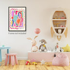 Medpol Funky Cute Kids Abstract Wall Art Trendy Bright Colorful Poster Modern - Image 5