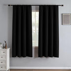 IGEMAEVE Black Blackout Curtains 72 Inch Length 2 Panels Set, Grommet Energy - Image 6