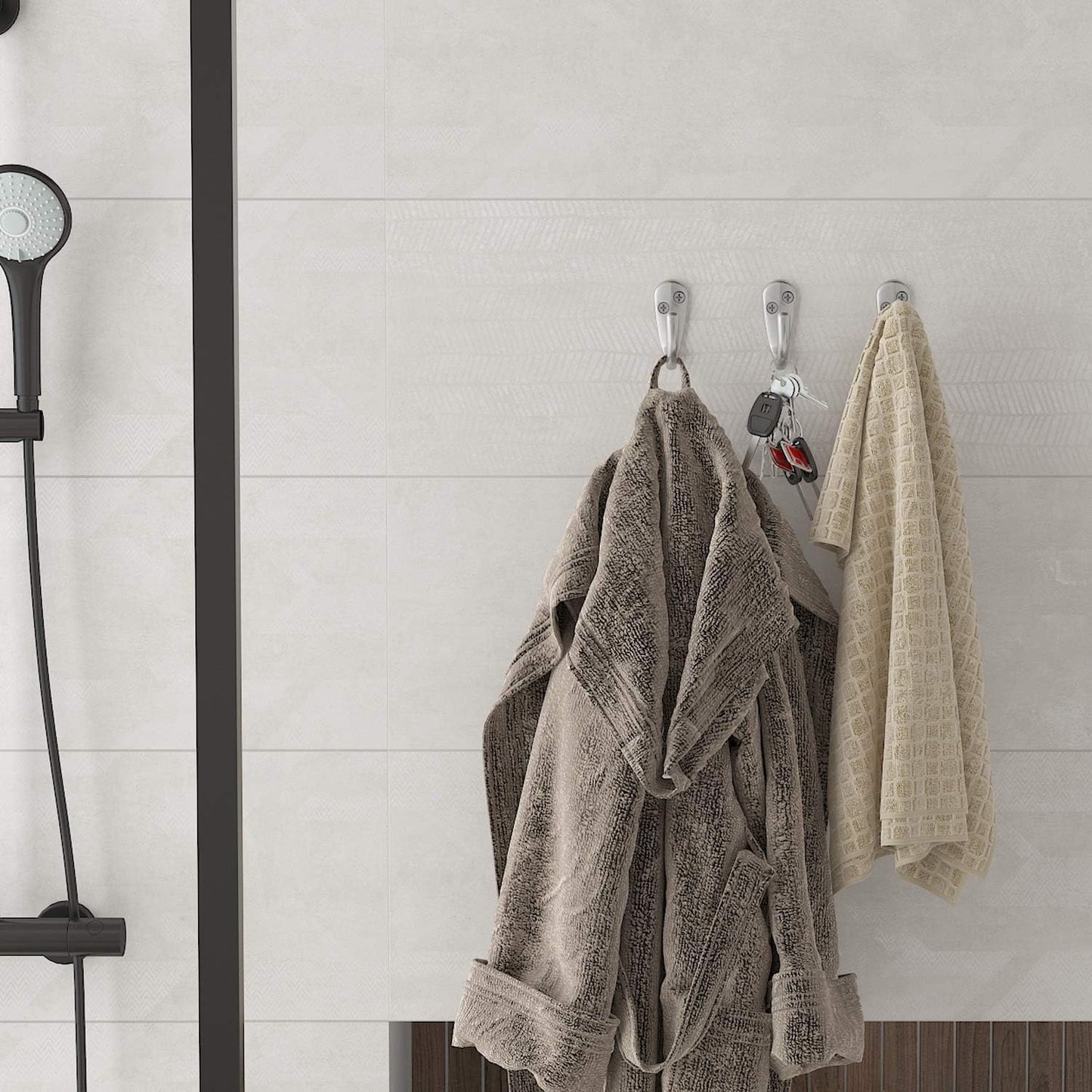 IBosins 50PCS Coat Hooks Wall Mounted Single Prong Robe Hook for Hanging Towel Hooks with 100 Screws for Cup, Mug, Bags, Hat, Cap, Scarf, Pet leashes