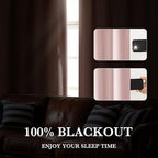 RYB HOME Bedroom Blackout Curtains 80 inches Long, 100% Blackout Thermal - Image 4