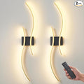 Battery Operated Wall Sconce Set of 2, Dimmable Modern LED Rechargeable Wall by Unknown