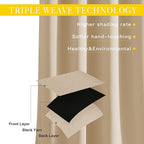 NICETOWN Room Darkening Extra Wide Curtain 102 inch Length, Grommet Thermal - Image 4