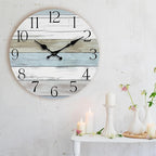 Wall Clock, 12 Inch Wall Clocks Battery Operated Silent Non Ticking, Wooden - Image 6