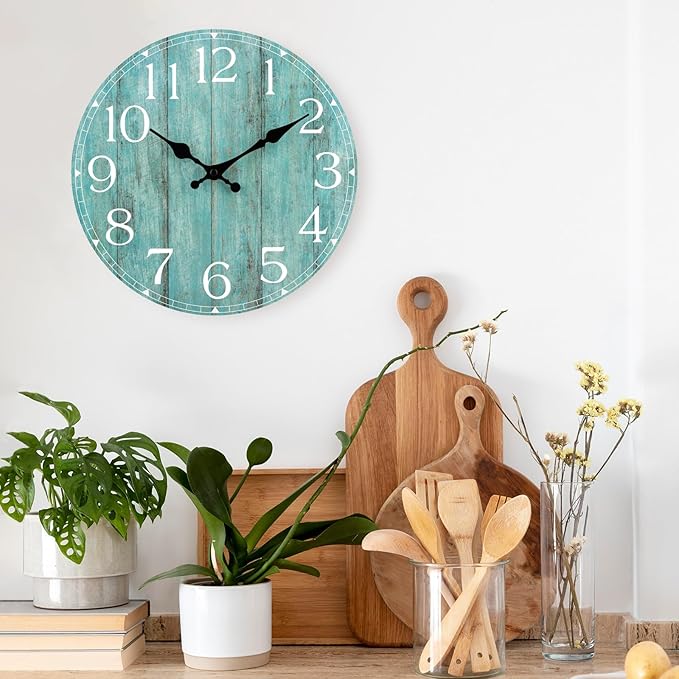 12 Inch Teal Wall Clock - Image 9