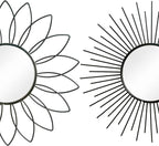3 Pack Metal Mirrors for Wall Sunburst Wall Mirrors Home Décor Decorative - Image 2