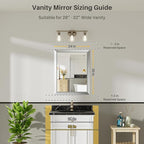 24x30 Inch Brushed Silver Bathroom Mirror - Image 2