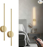 Battery Operated Modern Wall Sconces, Dimmable Wireless Wall Light Set of Two by KARTOOSH
