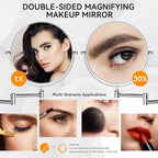 Auxmir 1X/30X Wall Mounted Makeup Mirror, Bathroom Makeup Mirror, Cosmetic - Image 2