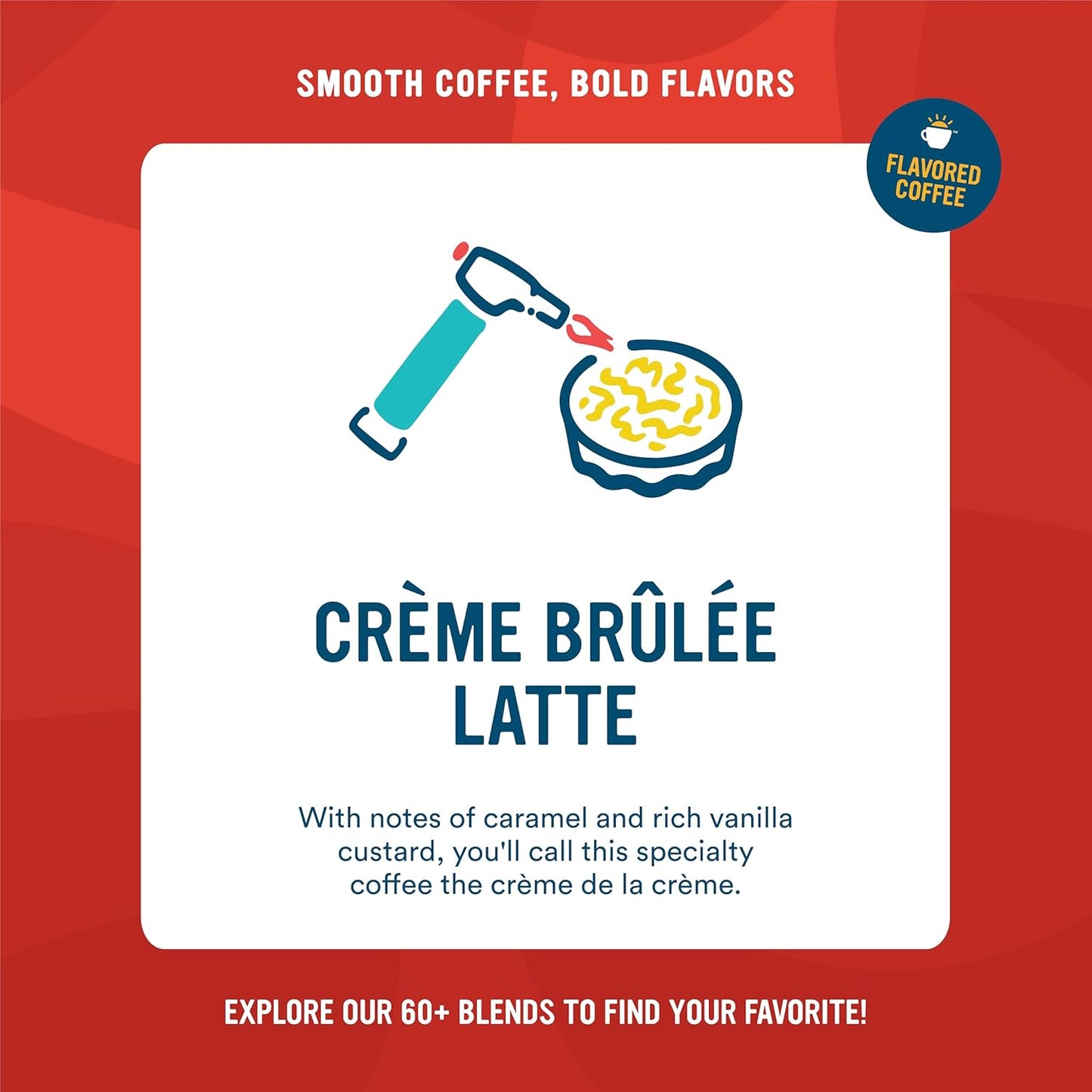 Cameron's Coffee Holiday Roasted Ground Coffee Bag, Flavored, Crème Brulee Latte, 12 Ounce (Pack of 6)