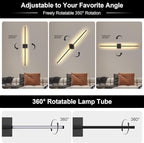 Battery Operated Wall Sconce, 3000K-6000K Dimmable Black Wall Lights - Image 6