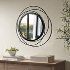 2 Set. Circle Mirrors for Wall Decor for Living Room Bedroom Bathroom Entryway - Image 2