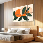 8 Pack Art Acoustic Panels Sound Absorbing Boho Botanical Leaf Orange Green - Image 5