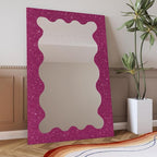 CRE8TIVE Deep Pink Glitter Wallpaper Border Peel and Stick Wall Border Stickers - Image 3
