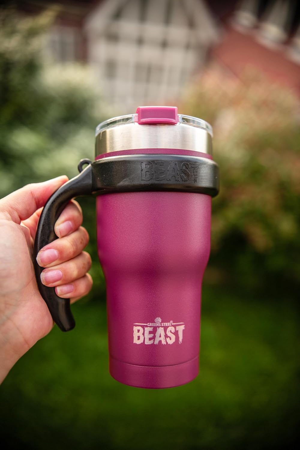 Beast 20 oz Tumbler Stainless Steel Vacuum Insulated Coffee Ice Cup Double Wall Travel Flask (Cranberry Red)