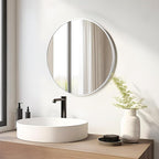Fabuday Silver Circle Mirror for Wall 26 inch - Image 4