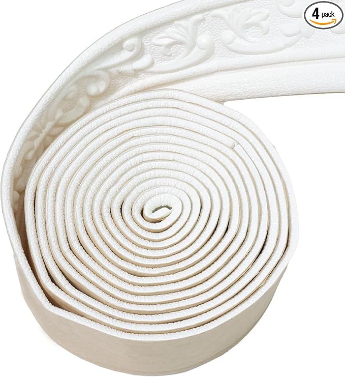 360" x 3.1" Peel Stick Foam Molding Trim Self Adhesive, Crown Molding Wallpaper by WAPANE