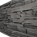 EverStone Cascade Faux Stone Panel, 48 5/8"W x 24 3/4"H x 1 1/4"D, Graphite - Image 7