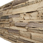 EverStone Cascade Faux Stone Panel, 48 5/8"W x 24 3/4"H x 1 1/4"D, Adobe Color - Image 7