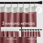 MIULEE Dusty Rose Back Tab Blackout Curtains 90 Inches Long 2 Panels Set - Image 3
