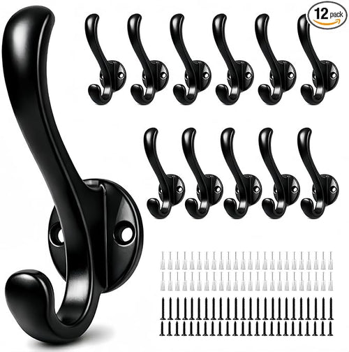 12 Pack Coat Hooks Wall Mount, Heavy Duty Wall Hooks by Unknown
