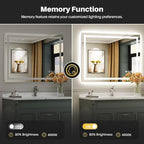 Briivue 40x38 Inch LED Bathroom Mirror - Image 6