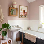Funny Girl Bathroom Wall Art Pink Cute Girly Bathtub Wall Decor Picture - Image 5