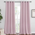 NICETOWN Baby Pink Blackout Curtains 96 inches Length by NICETOWN