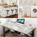 Arthome 17x240'' Gray Rustic Wood Contact Paper Peel and Stick Self-Adhesive - Image 5