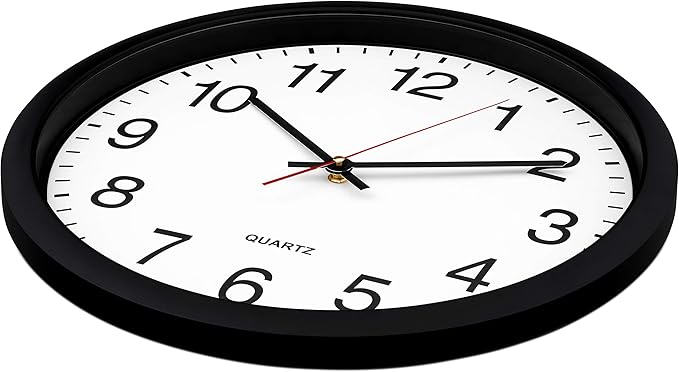Bernhard Products Black Wall Clock Silent Non Ticking - Image 3