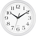 Bernhard Products White Wall Clock Silent Non Ticking 10 Inch Quality Quartz by BernhardProducts