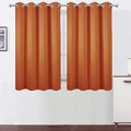 LEMOMO Orange Blackout Curtains 52 x 54 Inch Length/Set of 2 Curtain by Lemomo