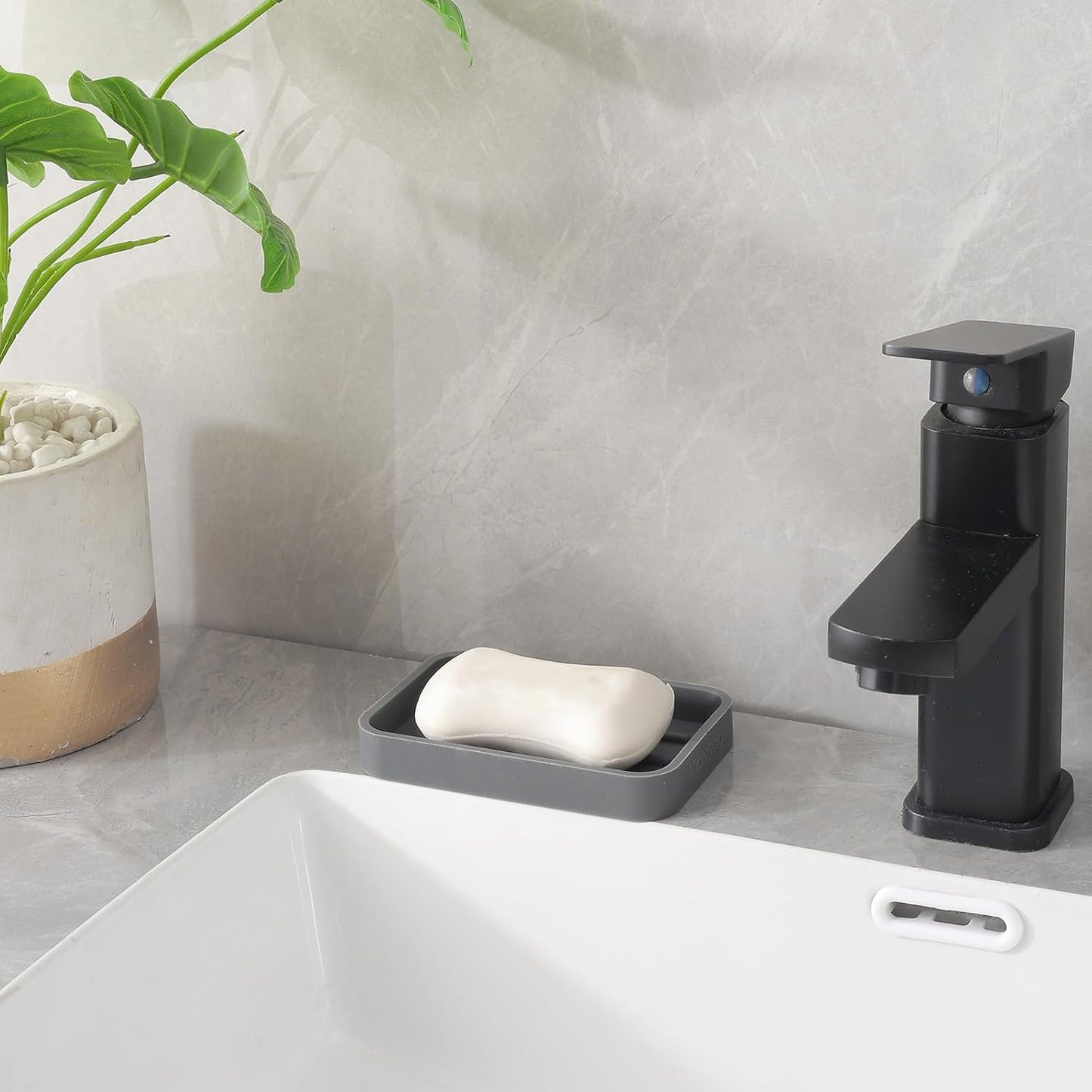 Silicone Kitchen Sink Organizer Tray for Multiple Usage,Easy Clean Sponges Holder for Kitchen Bathroom Counter or Sink,Dish Soap Dispenser,Scrubber,Bottle,Cup Grey 4.9”x 3.2”