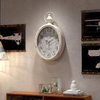 Menterry Small Retro Oval Wall Clock, Antique Old Design, Battery Operated - Image 7