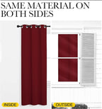 NICETOWN Burgundy Red Blackout Curtains 120 inches Length - Image 5
