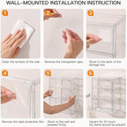 3 Tier Clear Display Case for Figures, Wall-Mounted Acrylic Storage Organizer - Image 5