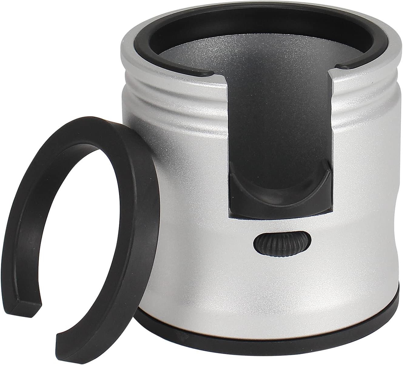 DIBTSA Espresso Tamping Station, Coffee Portafilter Holder, Aluminum Alloy Stand Fit for Most 51mm, 53mm, 54mm and 58mm Portafilter (Round,Silver)