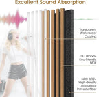 Acoustic Wood Wall Panels 2 Pack 47.6" x 23.6", Sound Proof Wooden Paneling - Image 2
