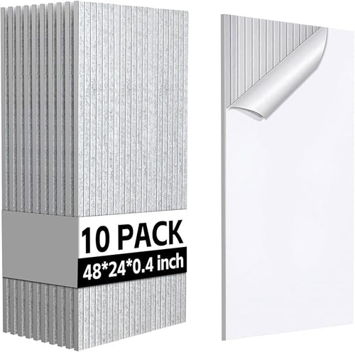 10Pack Large Acoustic Panels, Self-Adhesive Sound Panels Noise Reducing by Lakexus
