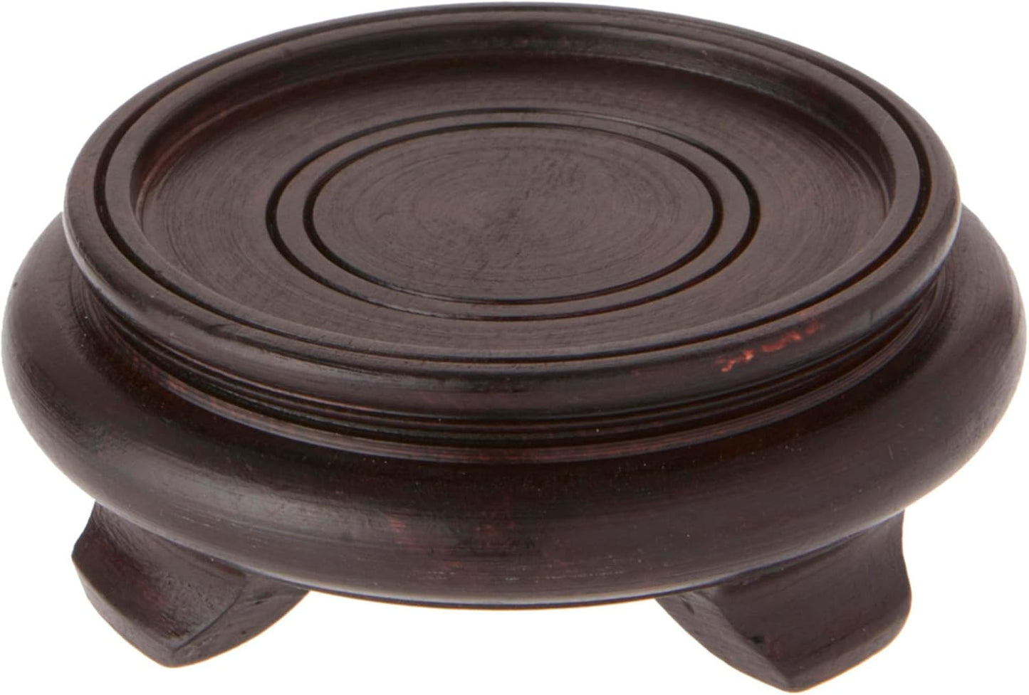 Bard's Dark Wood Decorative Base, 1.625" H x 4.75" W x 4.75" D (3.5" Display Diameter)