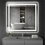 Koonmi 36"x40" LED Mirror for Bathroom, 90CRI Anti-Fog Vanity Mirror by KOONMI