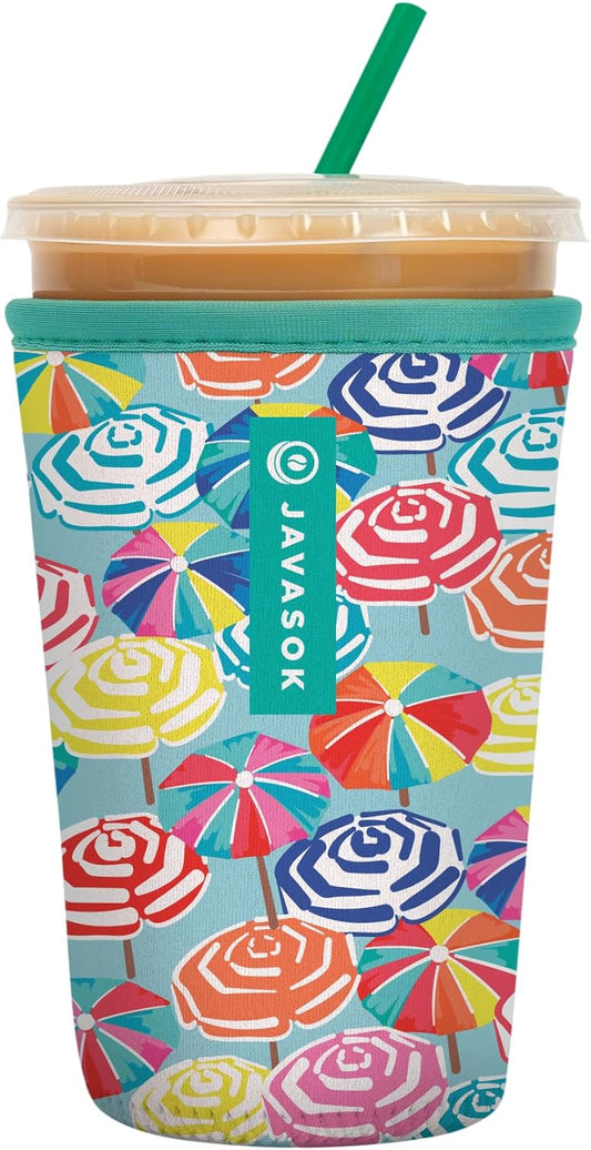 Sok It JavaSok Iced Coffee & Cold Soda Insulated Neoprene Cup Sleeve (Sicilian Sunsets, Medium: 22-28oz)