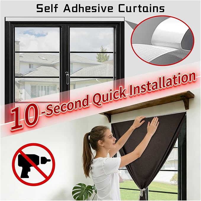 Self-Adhesive 100% Blackout Curtain - Image 3