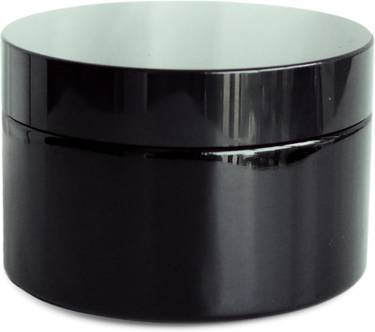 Black Glass Smell Proof Storage Jar 200ml Wide Mouth Airtight UV Protection Container for Spice Coffee