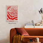 Retro Red Abstract Eye Canvas Wall Art Vintage Hippie Trippy Poster Affirmation - Image 7