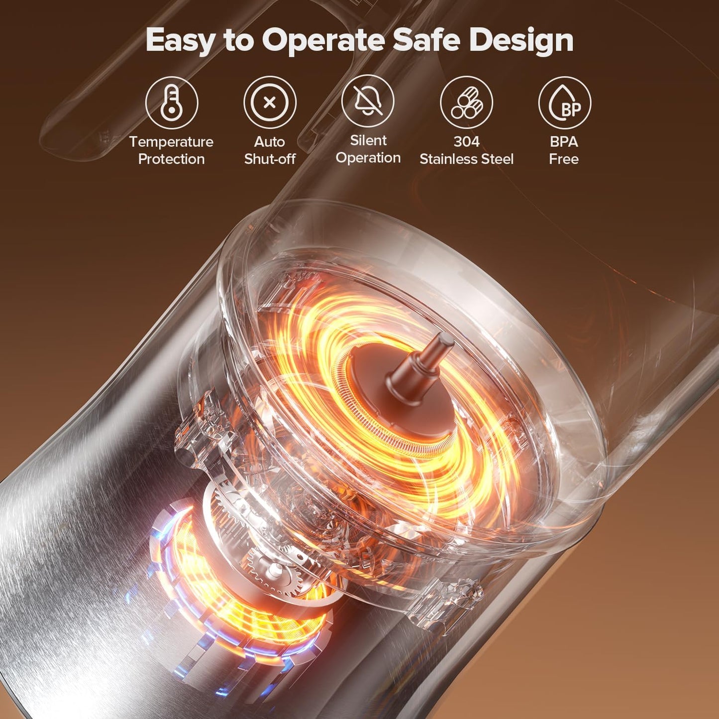 Milk Frother, Detachable Large-Capacity Electric Frother, Milk Steamer for Coffee, Cappuccino, Latte, Choc, Stainless Steel Jug, BPA-Free Transparent Lid