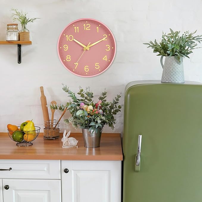 Roymnie Silent Wall Clocks Battery Operated 10 Inch-Modern Non Ticking Analog - Image 2