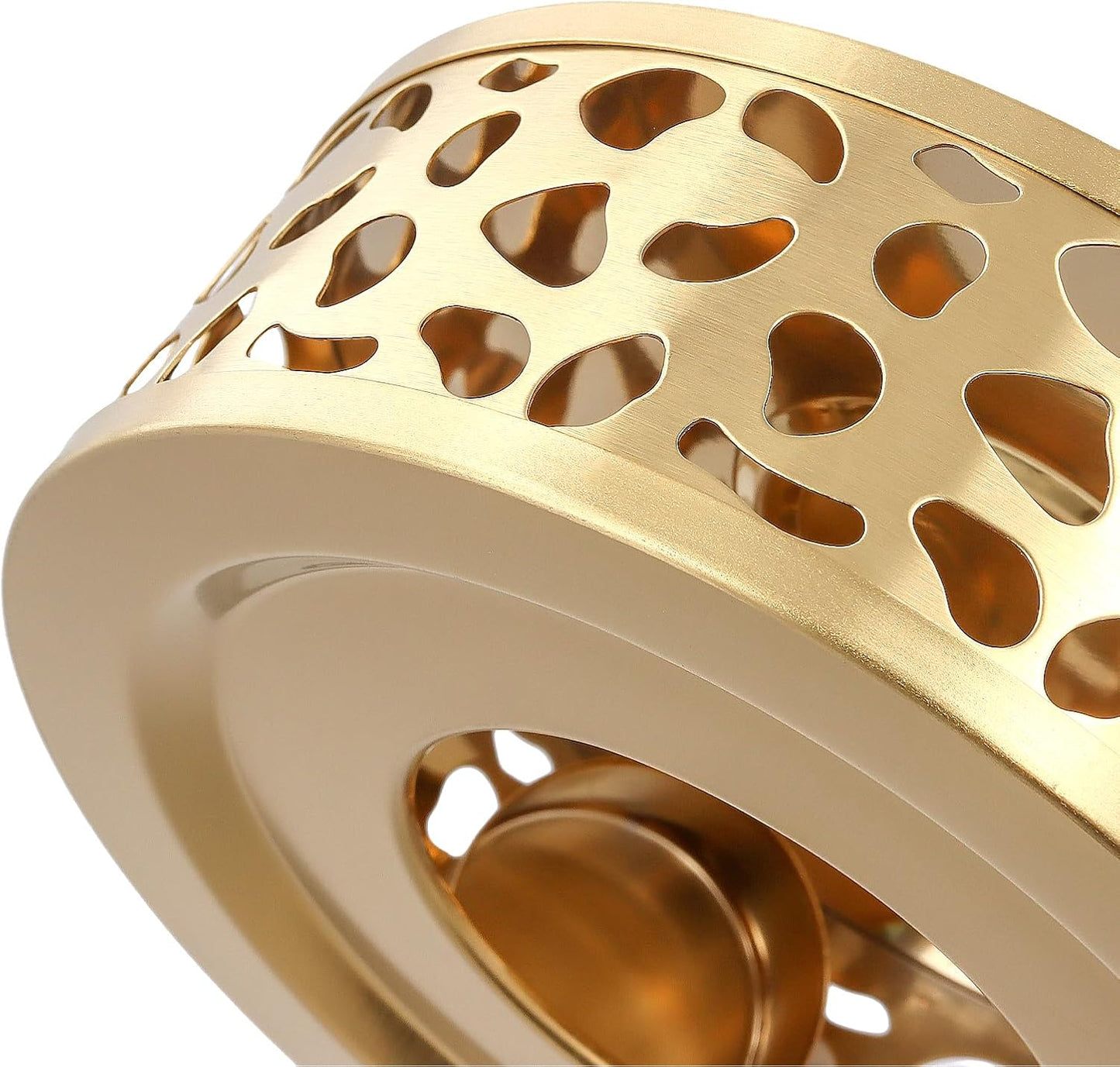 4 PCS Teapot Warmer, Stainless Steel Teapot Warmer, Metal Teapot Heater with Tealight Candle Holder, Brushed Coffee Tea Warmer Base for Glass or Ceramic Teapot, Gold