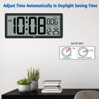 WallarGe 14.5'' Large Digital Wall Clock Battery Operated - Image 6