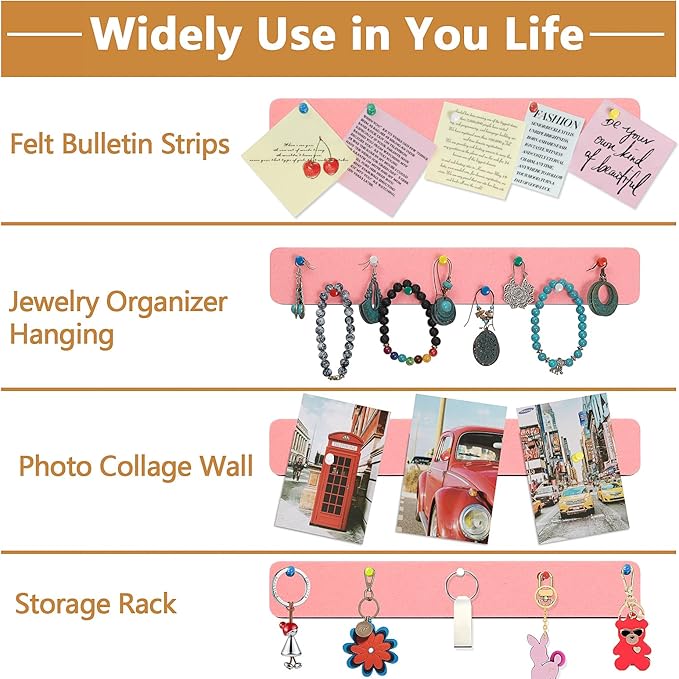 Felt Pin Board Bar Strips Bulletin Board - Image 3