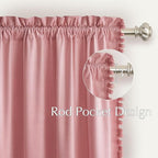 NICETOWN Blush Pink Velvet Curtains 84" Long - Image 6